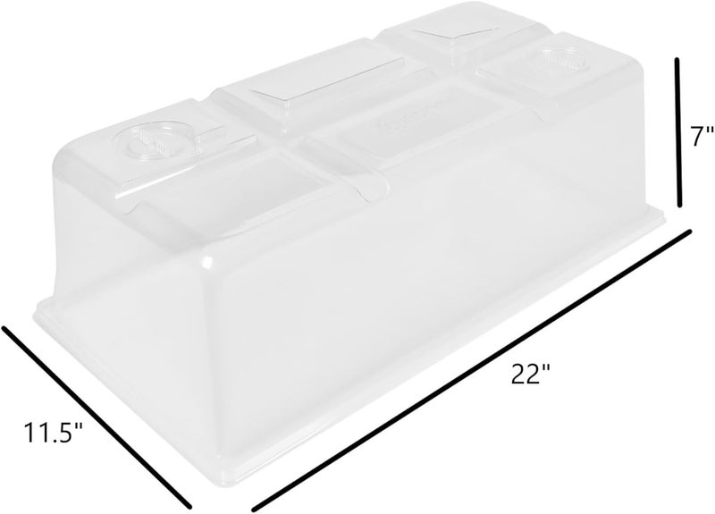 Sunpack Sundome Plastic Multi-Vented Humidity Dome, Clear, 7" (Pack of 10) - Ideal for Greenhouses or Indoor Gardening, Able to Adjust Humidity with Vents - Image 4